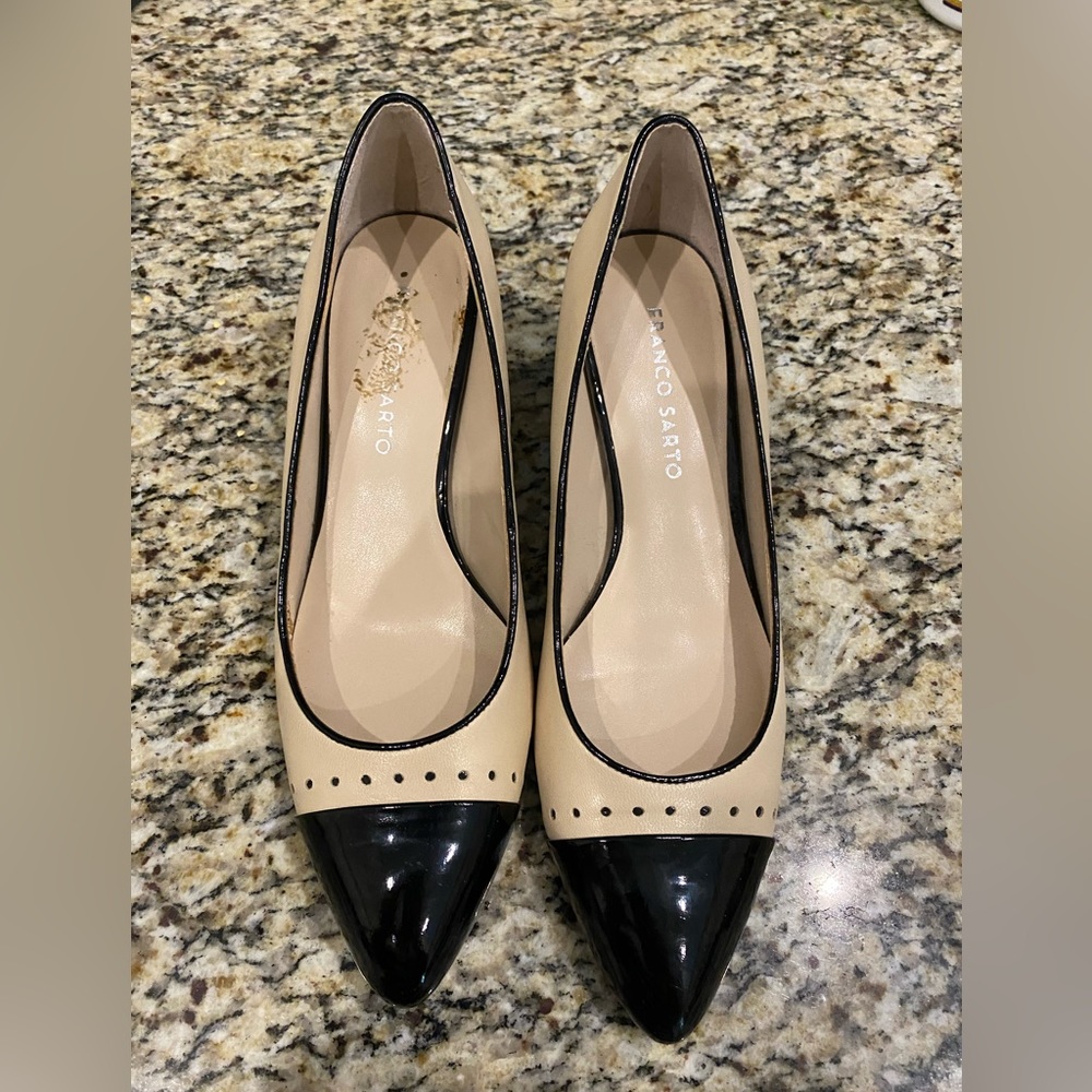 Franco Sarto two-tone 1.5” heel